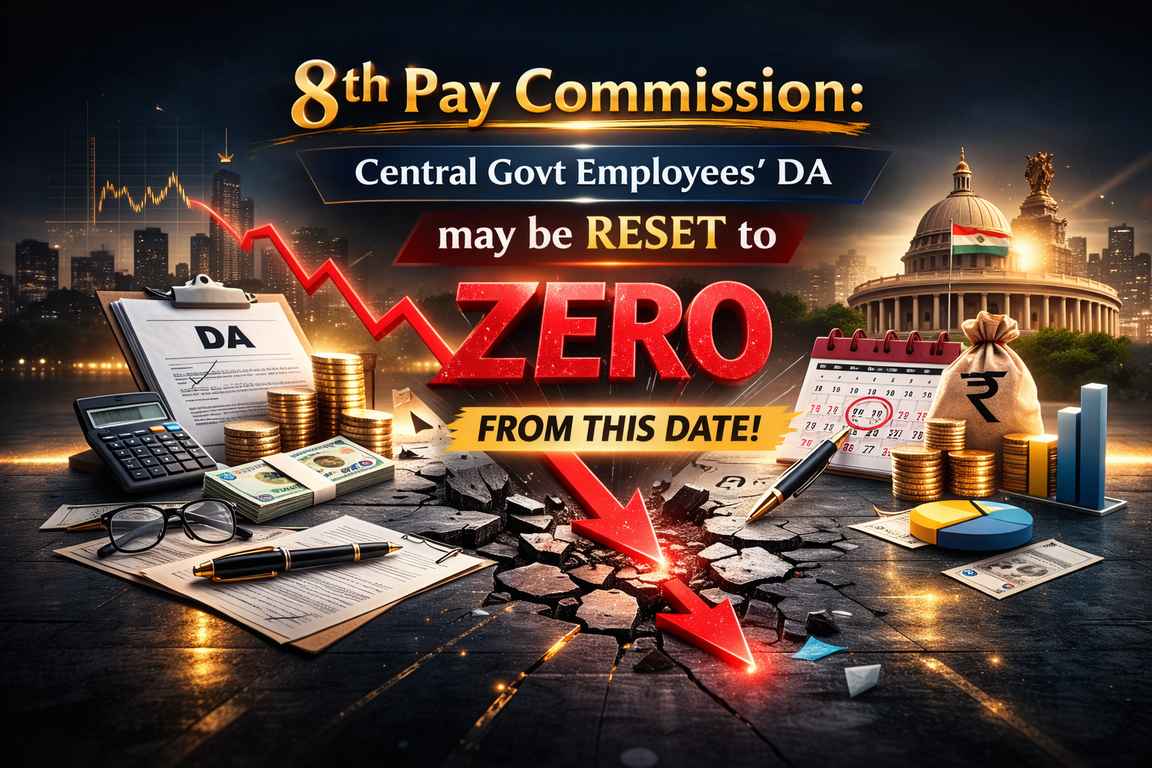 8th Pay Commission: Central Govt Employees’ DA may be reset to ZERO from this date!