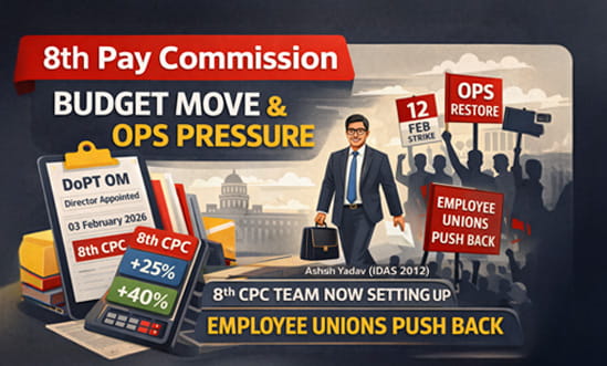 8th CPC work starts after budget: DoPT clears director appointment, OPS pressure build