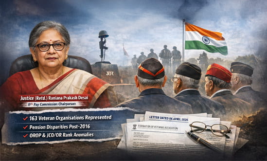 8th Pay Commission: Veterans seek Direct Meeting with chairperson over Pension and OROP Anomalies
